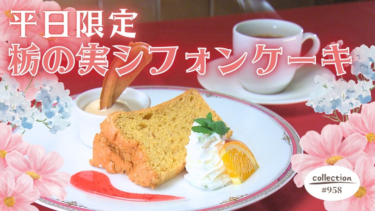 平日限定！ 栃の実のシフォンケーキ モーニング【東海３県・モーニングにメ～ロメロ！】Collection No.９５８