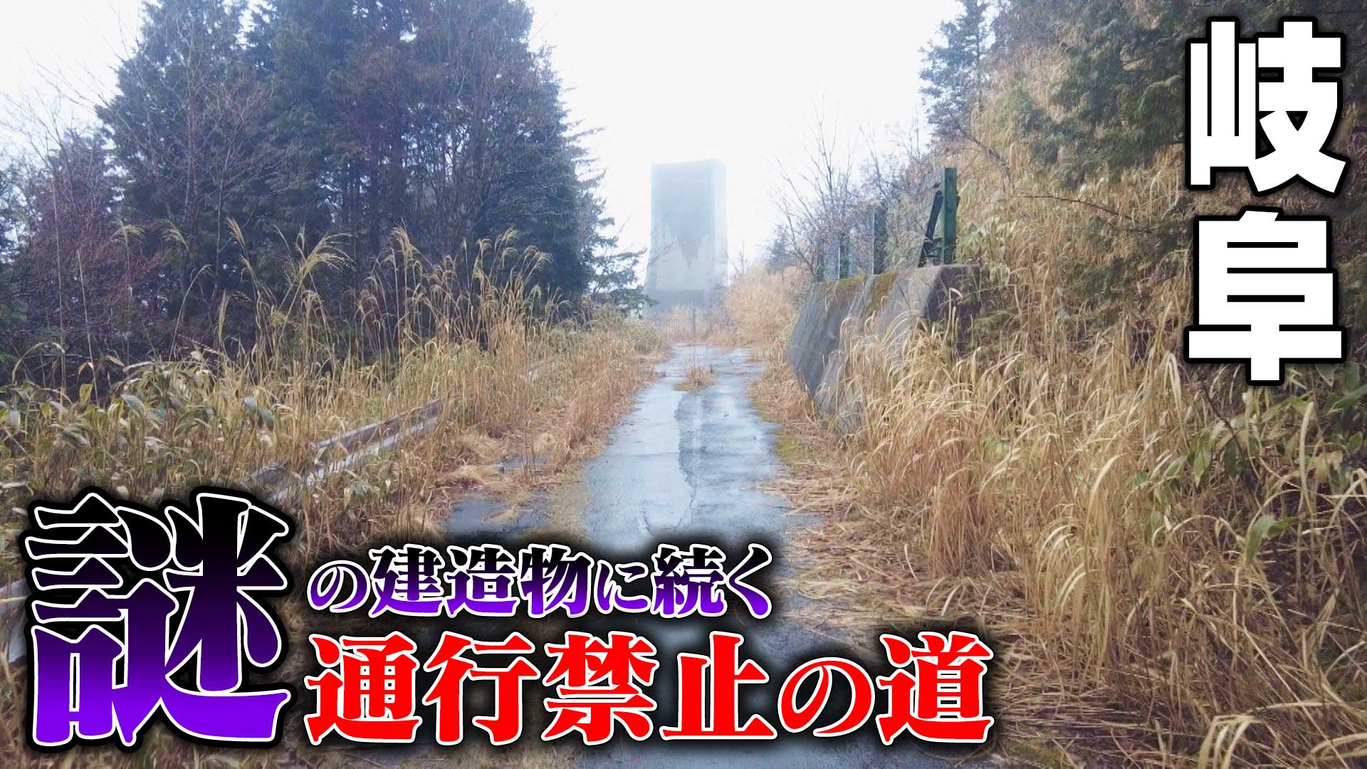 岐阜の謎の道▼通行禁止の先へ許可を得て進むとさらに謎の建物が…